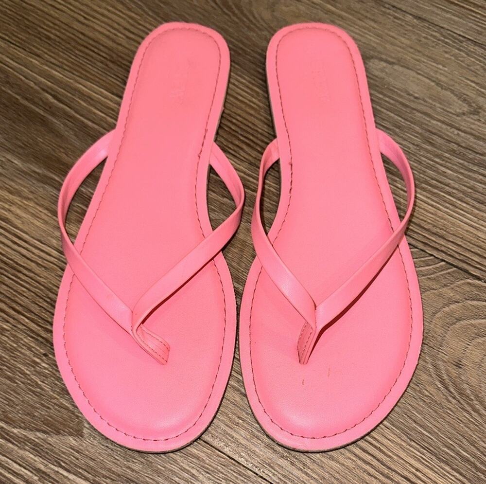 JCrew Hot Pink Flip Flops Sandals Women Size 9